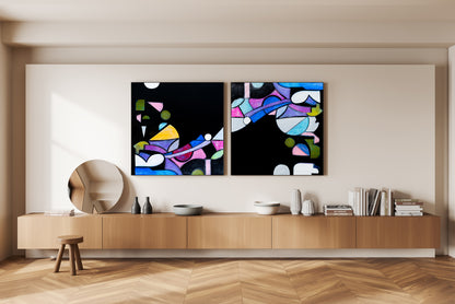 Art Wall (2 Canvas Prints) - Mental Mirage #1, Mental Mirage #2