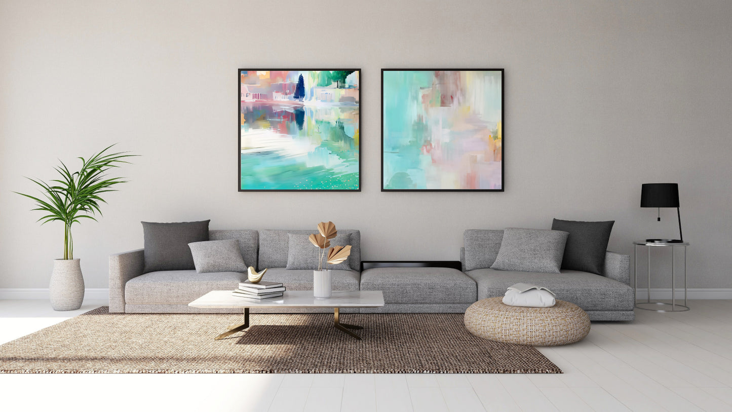 Art Wall (2 Canvas Prints) - Serene Waters #1, Whisper #2