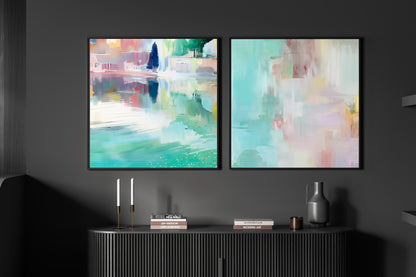 Art Wall (2 Canvas Prints) - Serene Waters #1, Whisper #2