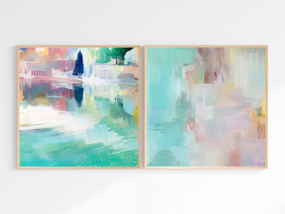 Art Wall (2 Canvas Prints) - Serene Waters #1, Whisper #2