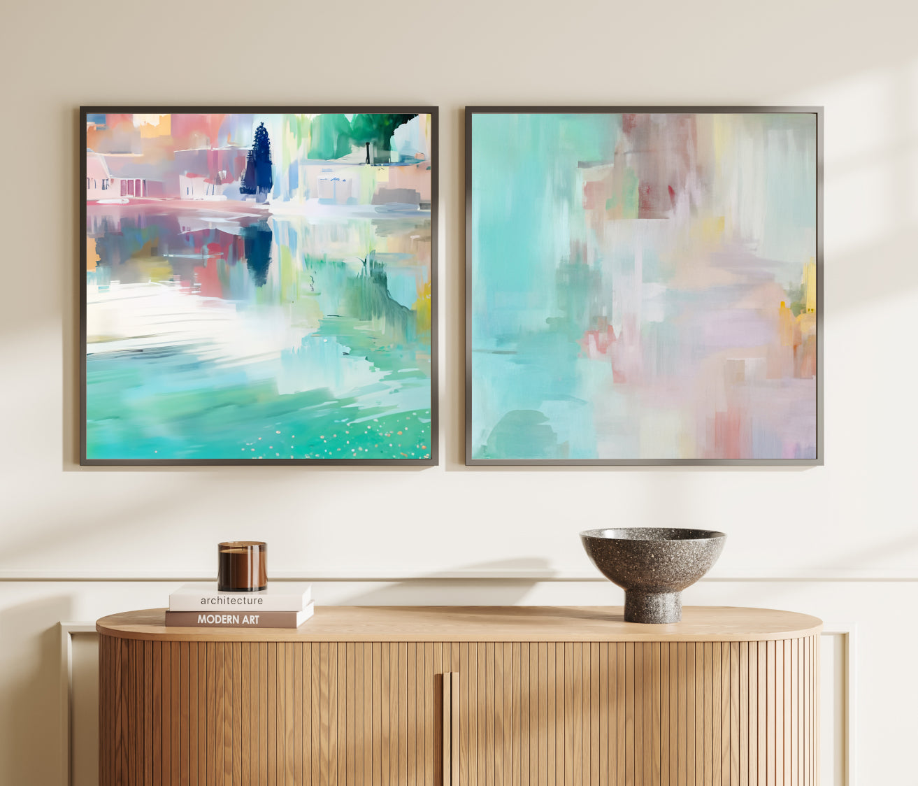 Art Wall (2 Canvas Prints) - Serene Waters #1, Whisper #2