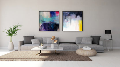 Art Wall (2 Canvas Prints) - Dark Lake #1, After Rainfall #2