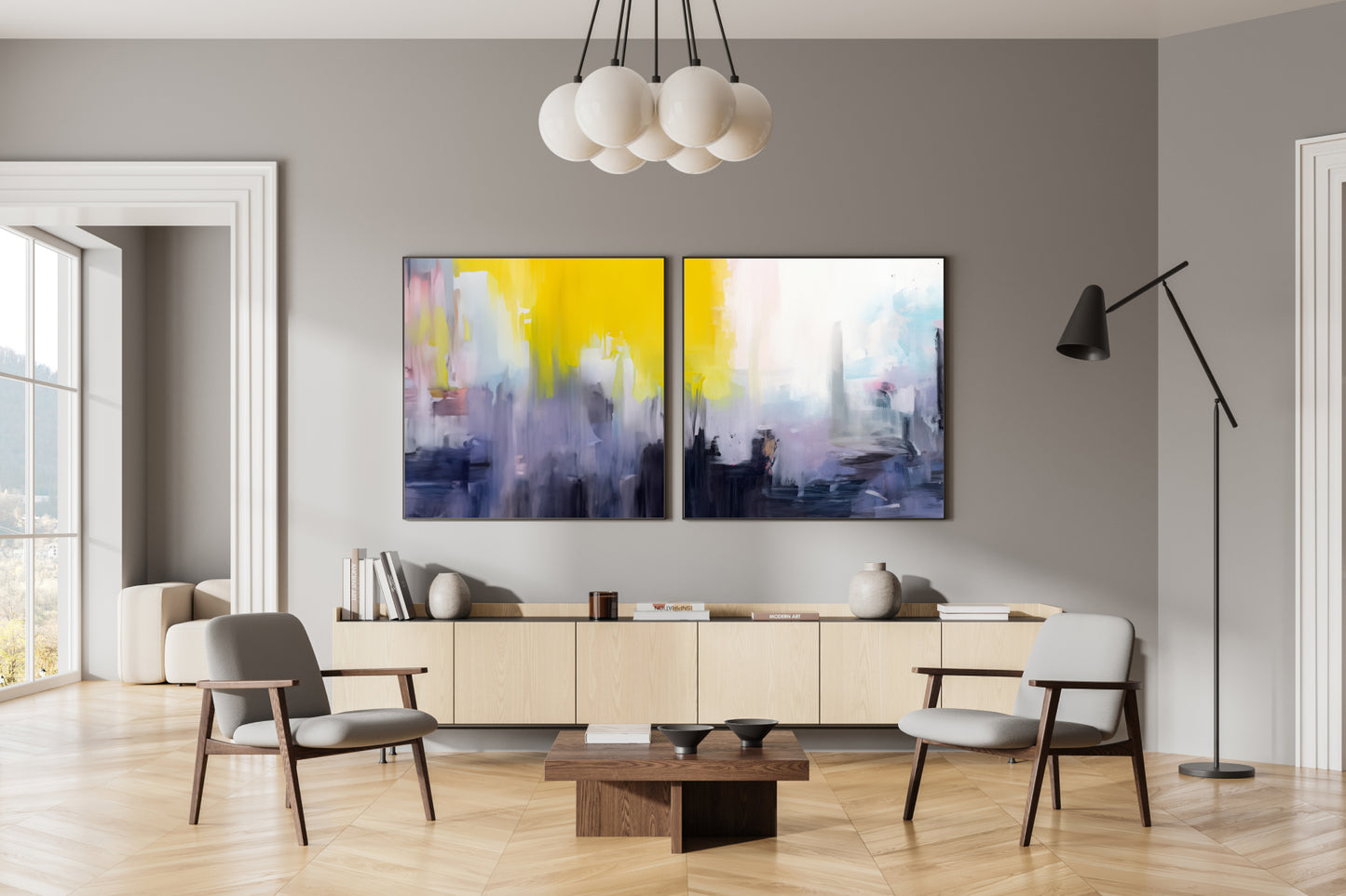 Art Wall (2 Canvas Prints) -  Urban Glow