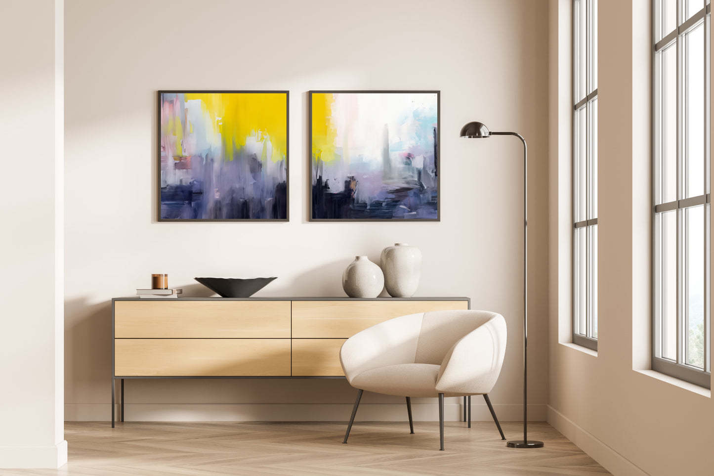 Art Wall (2 Canvas Prints) -  Urban Glow