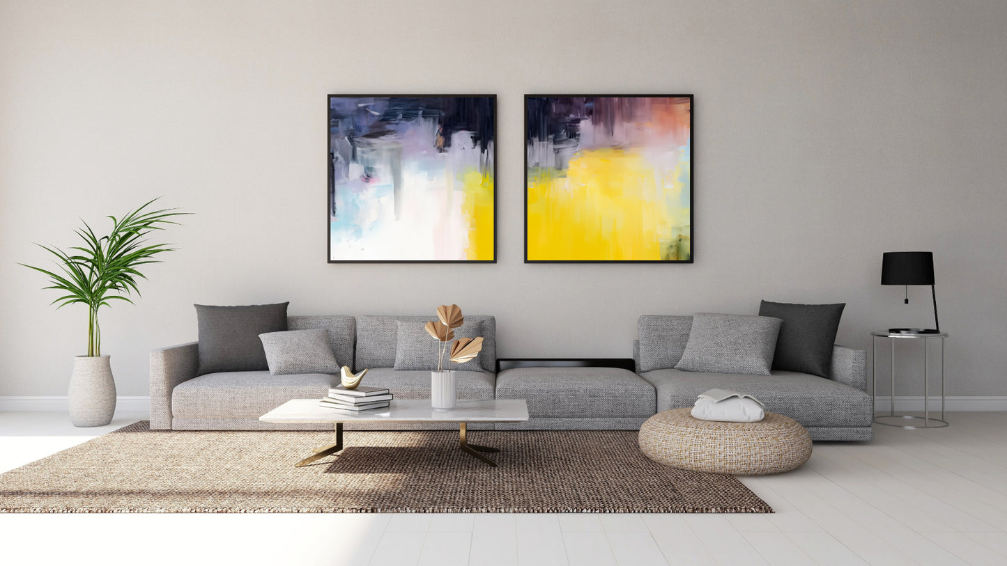 Art Wall (2 Canvas Prints) -  After Rainfall #1, Summershade #2