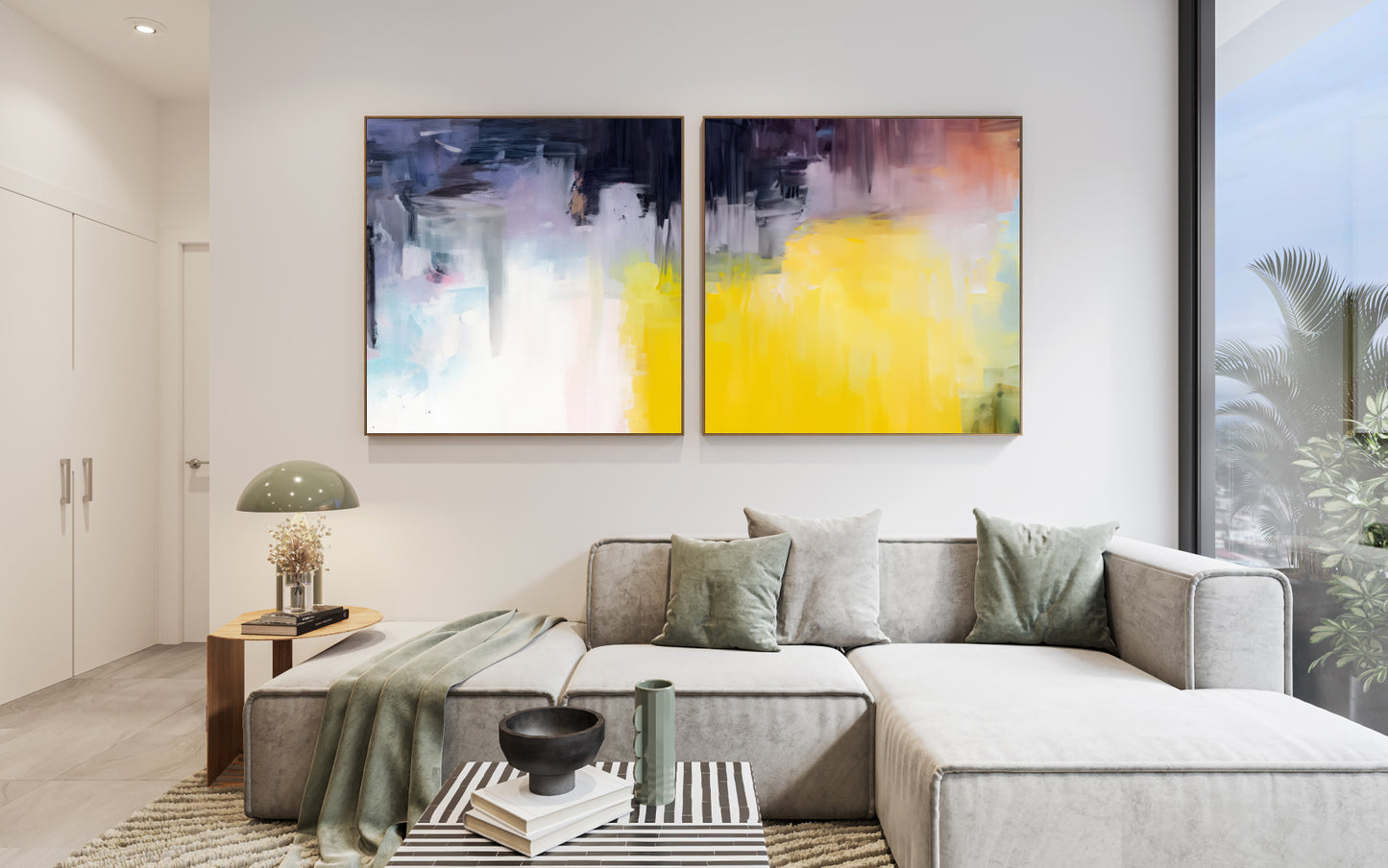 Art Wall (2 Canvas Prints) -  After Rainfall #1, Summershade #2