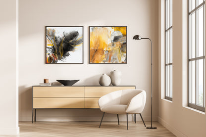 Art Wall (2 Canvas Prints) - Ashen Desert #1, Sandstorm #2