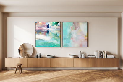 Art Wall (2 Canvas Prints) - Serene Waters #1, Whisper #2